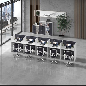Mesa de oficina de estilo moderno para centro de llamadas, mesa de trabajo, muebles, mesa de trabajo, partición - Product Image 1