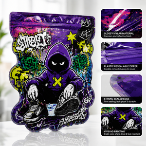 Full Custom Print Die Cut Shaped Mylar Bags Plastic Ziplock Packaging Bags for Clothes Brand Packaging T Shirt and <strong>Hoodies</strong> - Product Image 4