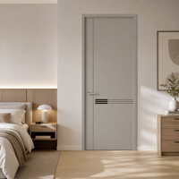 Porte de chambre en bois mélaminé avec couleur personnalisée, isolation phonique et bordure PUR pour la rénovation en gros des hôtels