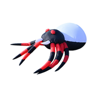 Araignée gonflable géante de 5 pieds pour décoration d'Halloween avec LED, araignée gonflable pour la cour, le jardin, la pelouse, la fête, la décoration de maison hantée