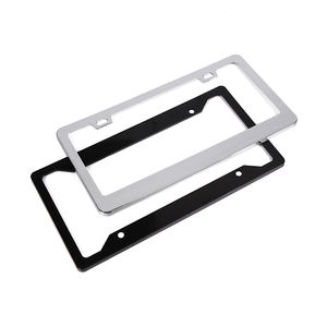 Marco de matrícula de coche con diseño personalizado de EE. UU. Logo número marco de placa de metal americano cubierta de soporte de matrícula Marco de matrícula 3D - Product Image 5