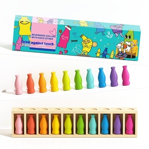 Wooden Children Coloring <b>Toys</b> Logical Thinking Memory Training Early Education Game Pair Cloth Bottle Drink for Kids Boys Girls - Product Image 5