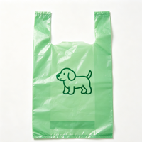Sac fourre-tout jetable en plastique vert avec motif animalier pour magasin de détail