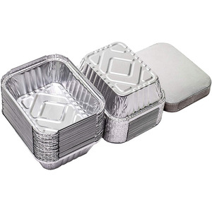 Disposable Takeout <strong>Aluminium</strong> Pans with Lids Aluminum <strong>Foil</strong> <strong>Food</strong> <strong>Container</strong> With Lid to Go <strong>Food</strong> Packaging Rectangle <strong>Foil</strong> Tray - Product Image 4