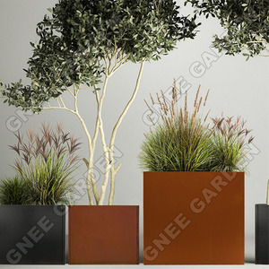 Outdoor Floor Garden Custom <b>Large</b> Irregular Corten Steel Trough <b>Planter</b> Flower Pot Durable Rustic American Style Landscaping - Product Image 3