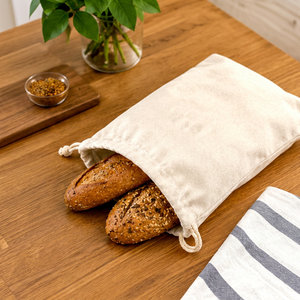 Bolsa de Algodón Natural con Cordón para Pan, Reutilizable, para Almacenamiento de Productos y Comestibles, Directo de Fábrica - Product Image 6