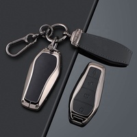 Housse de protection pour clé de voiture en alliage de zinc pour BYD Atto 3 Han Dolphin Song Pro Tang Qin Plus Max Yuan, avec porte-clés