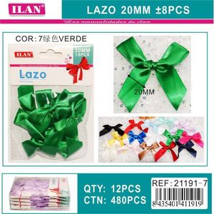 Fiocchi in nastro verde ILAN Lazo da 20 mm per artigianato e decorazioni - Product Image 3