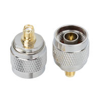Adaptateur coaxial RF UHF de type SMA 50 Ohm en laiton plaqué or à faible perte de signal, connecteur d'antenne mâle-femelle pour radio amateur et talkie-walkie
