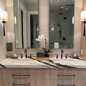 TMZ STONE ODM/OEM Cuarzo sin Silicio 5008-Panda Blanco, Encimera de Cocina Moderna para Hoteles, Grosor Personalizado - Product Image 4