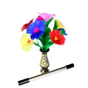 Trucchi Magici Deluxe: Bacchetta Metallica che si Trasforma in Fiore di Piuma, Vaso Multicolore, Bouquet di Girasoli, Illusioni da Palcoscenico, Accessori per Maghi - Product Image 4