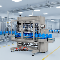 Mesin Pengisi Cairan Otomatis Piston Servo Motor Drive Solidpack