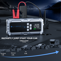 Démarreur portable ODM personnalisé 1000A 10000mAh 12V 6-en-1 avec charge rapide, gonflage de pneus moto et voiture, éclairage LED