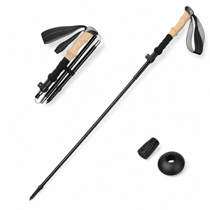 Bâtons <span class=keywords><strong>de</strong></span> <span class=keywords><strong>marche</strong></span> <span class=keywords><strong>nordique</strong></span> pliables en 3 sections, bâtons <span class=keywords><strong>de</strong></span> randonnée télescopiques en aluminium, durables, 135 cm, <span class=keywords><strong>prix</strong></span> d'usine, OEM, extérieur - Product Image 2