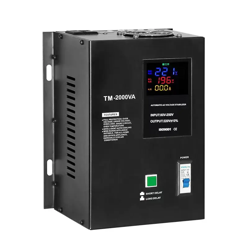 MINGCH single phase 220v 10kva wall mounted cabinet relay type power avr automatic voltage regulators/stabilizers