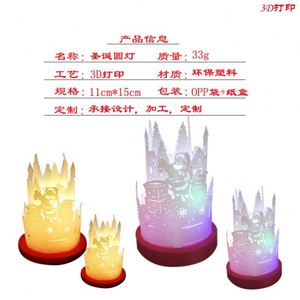 Luces redondas de Navidad Color Blanco cálido Tres capas Tres engranajes Brillante Fuente de decoración de Navidad Nuevo arranque creativo - Product Image 4