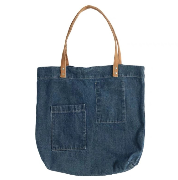 Simple Cotton Denim Tote Bag Large Gift Bag