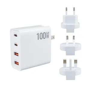 100W USB C şarj cihazı PD USB tip C güç kaynağı GaN teknoloji hızlı şarj için MacBook Pro/hava dizüstü bilgisayarlar iPad iPhone 13 Pro Max