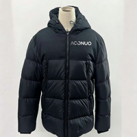Veste d'hiver épaisse pour homme avec logo de marque authentique personnalisé, teinte en pièce, écologique, imperméable, à capuche, fermeture éclair sur le devant, style décontracté