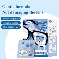 Lingettes anti-buée de vente chaude 100 pièces/boîte | OEM en vrac disponible | Emballé individuellement pour le voyage et le sport