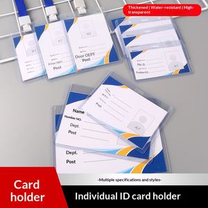 Porte-cartes de visite en PVC rigide transparent avec logo personnalisé, finition givrée, pour fournisseurs - Product Image 3