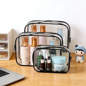Portable Clear Cosmetic <b>Bag</b> Rectangle Waterproof Travel Toiletry Storage Makeup Organizer For Women Men Outdoor Use - Product Image 1