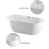 Offre spéciale Baignoire en acrylique autoportante en forme d'arc populaire à la mode Bain à remous de haute qualité