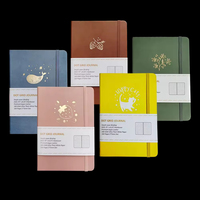 Carnet à pois personnalisable 160 g/m² A5, papier épais blanc en bambou, couverture rigide en cuir, reliure cousue, cadeau végétalien