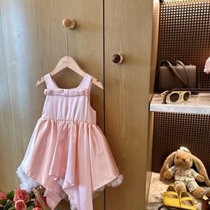 <span class=keywords><strong>Robe</strong></span> <span class=keywords><strong>chic</strong></span> pour filles, bretelles spaghetti, rose, ourlet irrégulier, pour fête d'anniversaire, sorties décontractées - Product Image 5