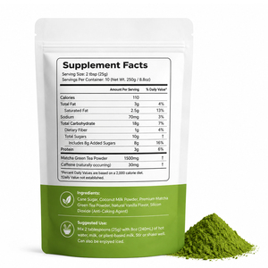 OEM/ODM Polvo de Matcha Latte 300g, 30 Porciones, Suplemento de Fibra Dietética Antioxidante, Apoyo Inmunológico para Adultos, Salud Digestiva - Product Image 4
