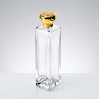 Flacon de parfum de 200 ml grande capacité, carré, à fond épaissi, avec pulvérisateur fin, vide, pour usine
