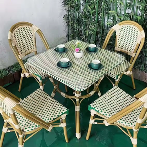 <span class=keywords><strong>Restaurant</strong></span> extérieur commercial rotin bistro <span class=keywords><strong>terrasse</strong></span> chaises de jardin à la française café tables à manger de style <span class=keywords><strong>parisien</strong></span> ensemble de meubles de patio - Product Image 1