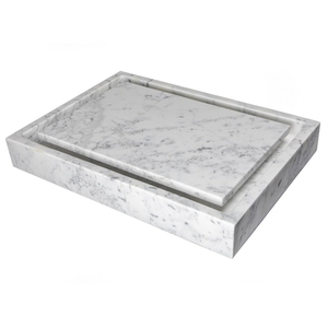 Customized White Marble Bathroom <b>Vanity</b> <b>Table</b> Top Countertop Basin - Product Image 2