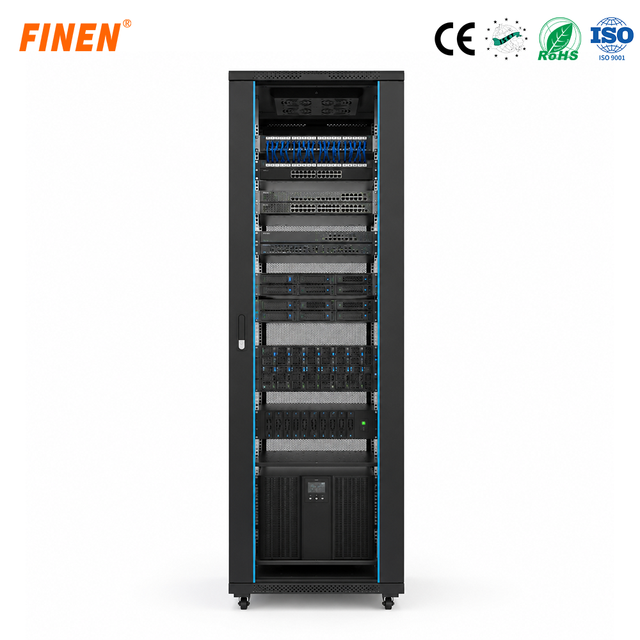 F800 Heavy Duty Server Rack 42U High Performance Air Cooled With Side Panels Wholesale