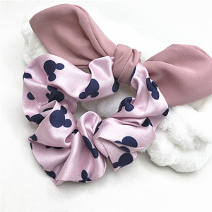 High Quality Satin Hair Scrunchies <strong>Bow</strong> <strong>Elastic</strong> Hair <strong>Bands</strong> for Women Girls <strong>Custom</strong> Logo Satin Silk Scrunchies Hair Ties - Product Image 2