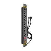 Multiprise de rack 8 prises PDU en alliage d'aluminium personnalisé, protection contre les surtensions et les surcharges, multiprise multi-ports