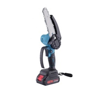Gergaji Rantai Tanpa Kabel Daya Tinggi Industri untuk DIY, Gergaji Kayu dengan Baterai Lithium-Ion 21V, Mata Gergaji 4in/6in, 600W, Portabel untuk Pekerjaan Kayu