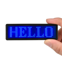 Multi-idioma recarga reutilizable programable Led nombre insignia Led pantalla Led etiqueta