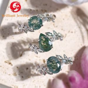 แหวนสัญญาลูกแพร์ทรงกลมทรงรี14K สีทองสำหรับการปลูกในห้องปฏิบัติการเพชรคลาสสิกสำหรับทุกเพศของขวัญวันเกิดวันครบรอบแต่งงาน - Product Image 1