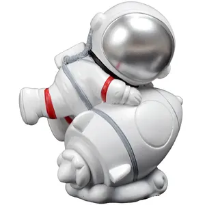 Creative Cute White Astronaut Rocket Lunar Astronaut Mini Decoration Gifts for Children's Day Home Office Table Decoration
