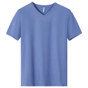 Camisetas de algodón con estampado 3D para hombre, camiseta de manga corta con cuello en V, camisetas de manga corta con cuello en V para primavera