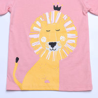 Großhandel 2019 Mädchen Casual Fashion Gestrickte T-Shirts 100% Baumwolle Bedruckt O-Ausschnitt Kurzarm Kid Top