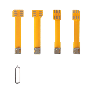 Adaptador y soporte de tarjeta ESIM: ranura de inserción del convertidor de prueba, cable de extensión Nano <span class=keywords><strong>SIM</strong></span> para extender fácilmente las tarjetas en 2 pulgadas (4 piezas) - Product Image 1