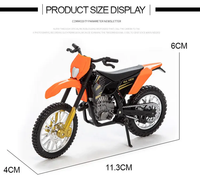Modèle de moto 450 SX-F 1/18, miniatures portables, jouets de collection de simulation de moto de course pour enfants MENTORS