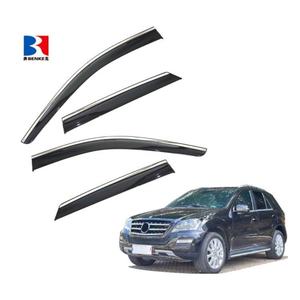 Pour MERCEDES BENZ ML 350 2005-2011, 4 déflecteurs d'air en PC pour vitres, visières de fenêtre - Product Image 1