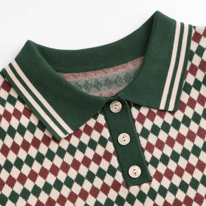 Pulls pour femmes personnalisés avec logo OEM & ODM, motif jacquard, manches courtes, tricot pour femmes, haut en tricot pour le printemps, pull en tricot pour femmes - Product Image 6