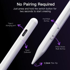 Stylet <span class=keywords><strong>double</strong></span> mode 2026 NOUVEAU, stylet <span class=keywords><strong>double</strong></span> mode OEM, stylet à rejet de la paume, stylet tactile pour <span class=keywords><strong>iPad</strong></span>/Android/iOS - Product Image 3