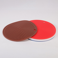 Sets de table en silicone de forme ronde de nouveau design tapis de table à manger d'isolation thermique pour le caoutchouc de ménage de cuisine