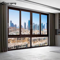 Ventanas Corredizas de Aluminio con Mosquitera, Marco de Vidrio de Doble Acristalamiento para Dormitorio, Balcón, Cocina