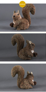 Adorno Artesanal de Ardilla Tejida con Paja y Piñas, Ecológico, Venta al por Mayor de Fábrica, para Decoración Festiva y del Hogar - Product Image 4